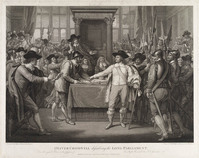 KG 08083
<br/>
Oliver Cromwell ontbindt het parlament
<br/>
<em>Hall, John (1739-1797)</em>